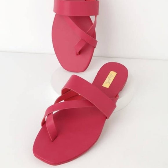 Pink Toe Ring Flat Sandals - Picture 3 of 5